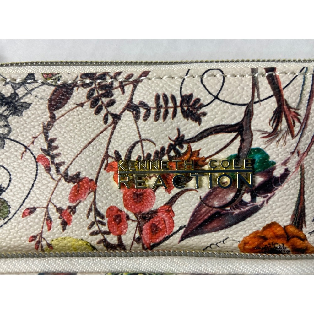 Kenneth Cole Reaction Floral Print Crossbody Bag‎ Cream Multi Color Small - Picture 6 of 16